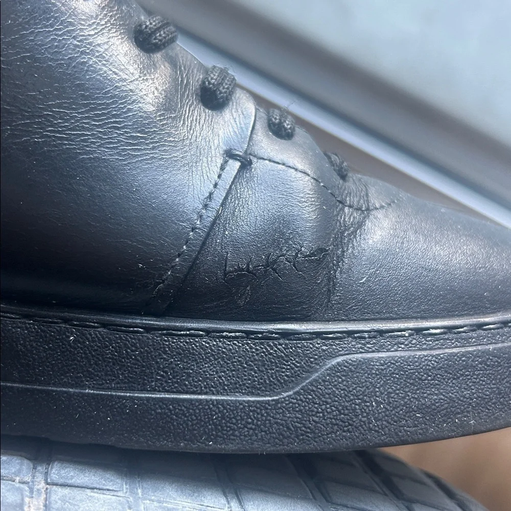 Salvatore Ferragamo Black Leather Sneakers - Picture 6 of 10
